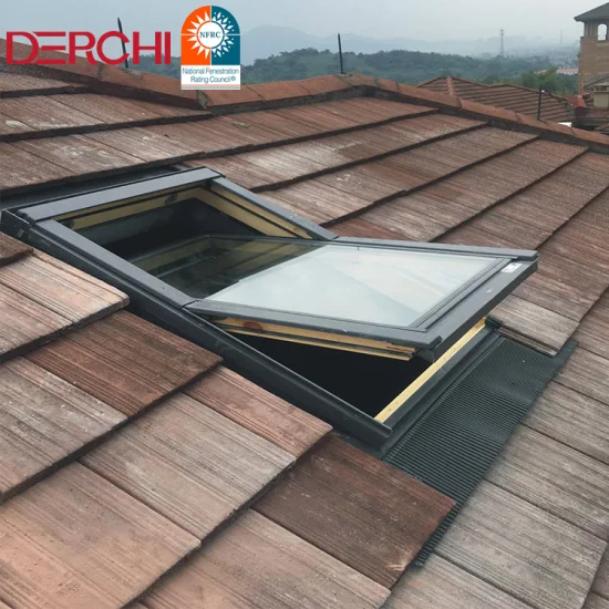 Janela de telhado janela clarabóia design de tela magnética alumínio vidro temperado liga de alumínio novo balanço personalizado tamanho personalizado